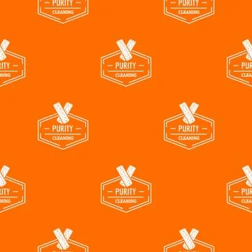 Cleaning pattern vector orange 库存插图