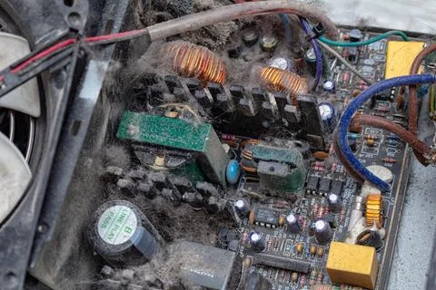 Cleaning personal computer from the dust Stock Photos