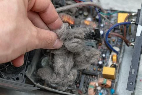 Cleaning personal computer from the dust Stock Photos