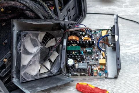 Cleaning personal computer from the dust Stock Photos