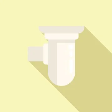 Cleaning pipe icon flat vector. Fix washing machine Stock Illustration