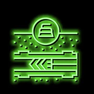 Cleaning pipeline construction technology neon glow icon illustration Stock Illustration