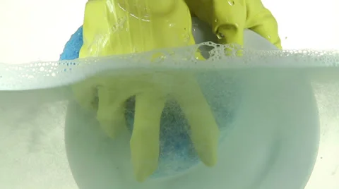 Cleaning plates Stock Footage 35348881