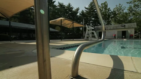 Cleaning the pool Stock Footage 42571802