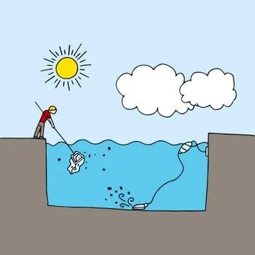 Cleaning pool Stock Illustration