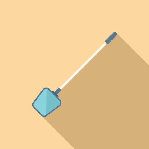 Cleaning pool tool icon flat vector. Swim travel Stock Illustration