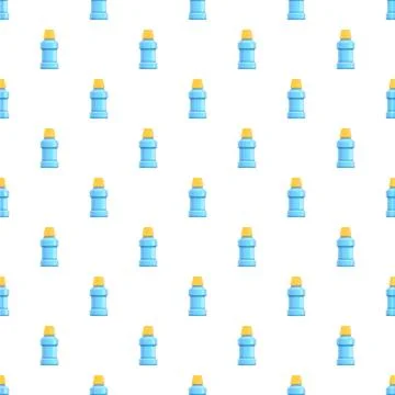 Cleaning product bottle seamless pattern repeating background Illustrazione stock