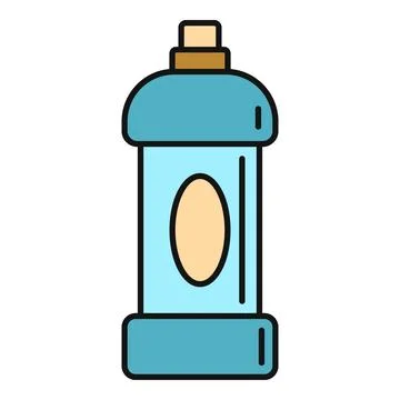 Cleaning product plastic bottle with detergent liquid Stock Illustration