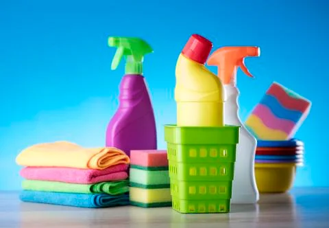 Cleaning products Stock Photos