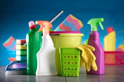 Cleaning products Stock Photos