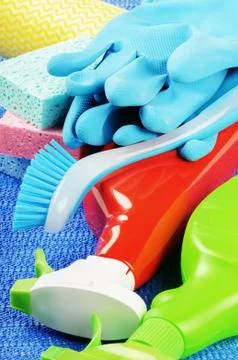 Cleaning products Foto stock