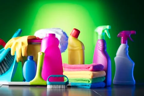 Cleaning products. Stock Photos