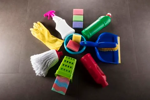 Cleaning products. Stock Photos