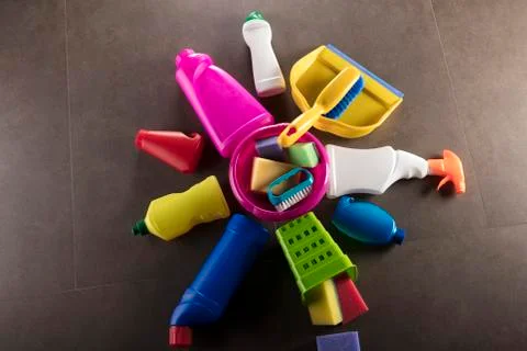 Cleaning products. Stock Photos