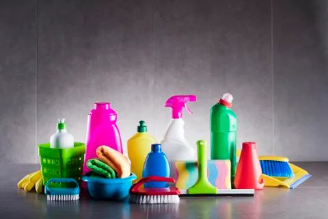 Cleaning products. Stock Photos