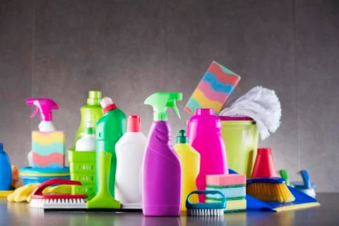 Cleaning products. Stock Photos