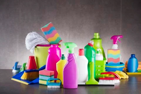 Cleaning products. Stock Photos
