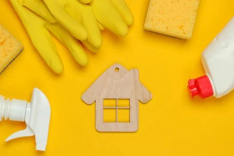 Cleaning products Stockfoto's