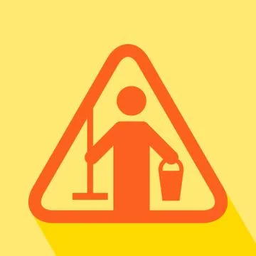 Cleaning in Progress. Stock Illustration