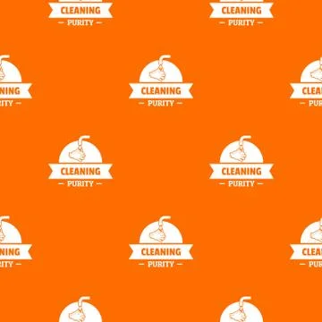 Cleaning purity pattern vector orange Stock Illustration