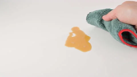 CLEANING RAG. Modern fabric for high-quality cleaning of any surface. A hand Video stock 196942902
