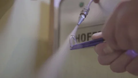 Cleaning ring under air pressure Video stock 82398443