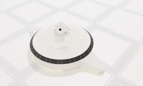 Cleaning robot 3d-illustration Stock Illustration