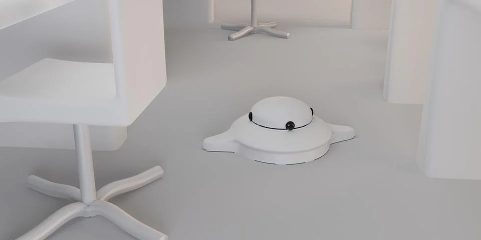 Cleaning robot 3d-illustration Stock Illustration