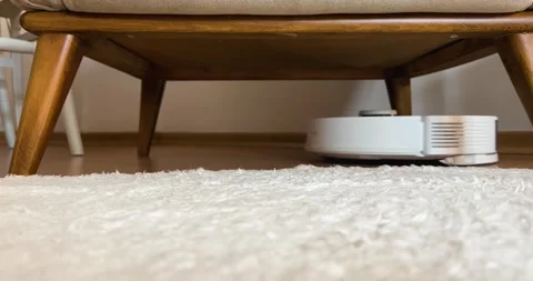 Cleaning robot docking at station Видео 315538295