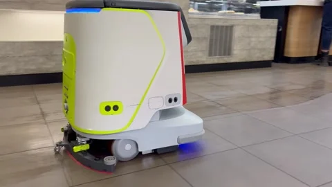 Cleaning robot Stock Footage 311442993