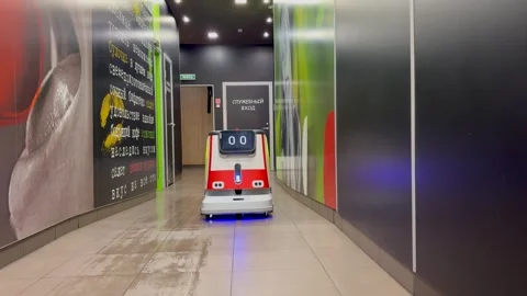 Cleaning robot Stock Footage 311443008