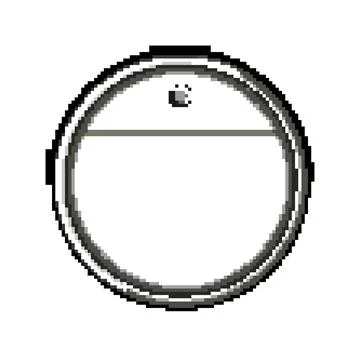 Cleaning robot vacuum cleaner pixel art vector illustration Stock Illustration