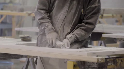 Cleaning Rock Counter Stock Footage 67090385