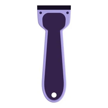 Cleaning scraper tool with plastic handle for washing windows Illustrazione stock