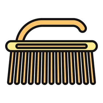 Cleaning scrub brush icon showing household sanitation tool Stock Illustration