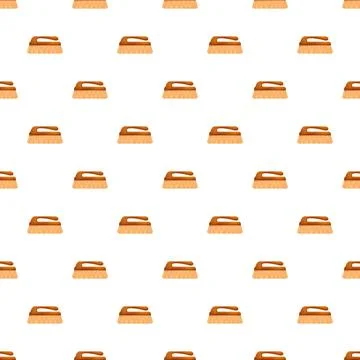 Cleaning scrubbing brush tools seamless pattern background Stock Illustration