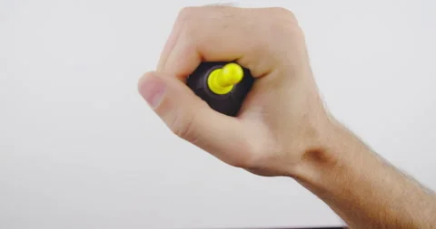 Cleaning sensor on digital camera with air, first person view. Stock Footage 138049496