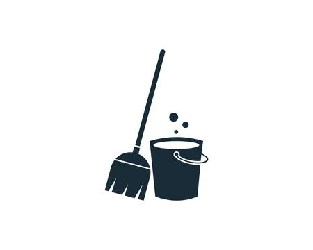 Cleaning Service Equipment Icon Vector Logo Template Illustration Design Stock Illustration