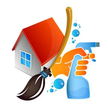 Cleaning service at home Stock Illustration