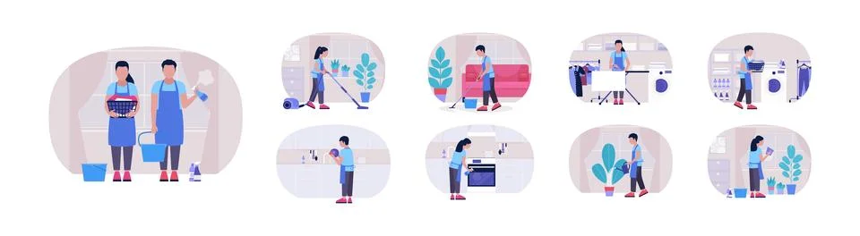 Cleaning Service Stock Illustration