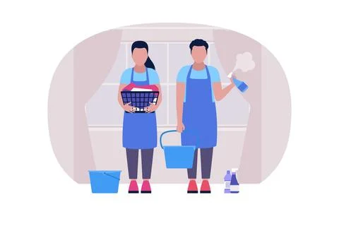 Cleaning Service Stock Illustration