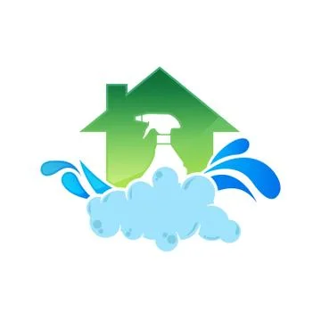 Cleaning service logo  Stock Illustration