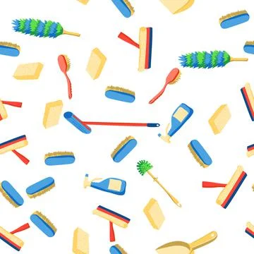 Cleaning service seamless pattern Stock Illustration