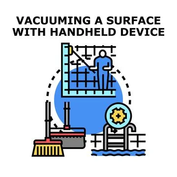 Cleaning service staff using various equipment for hygiene Stock Illustration
