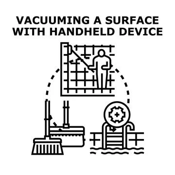 Cleaning service staff using various equipment for hygiene Stock Illustration