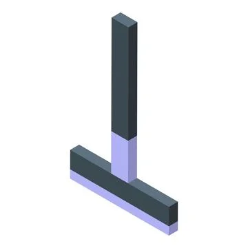 Cleaning service tool, isometric window squeegee for professional cleaning Ilustración de archivo