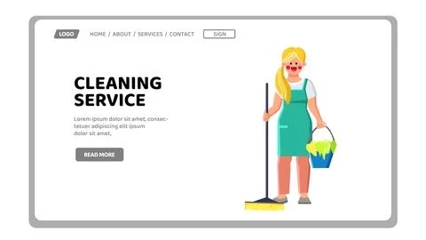 Cleaning service vector Ilustración de archivo