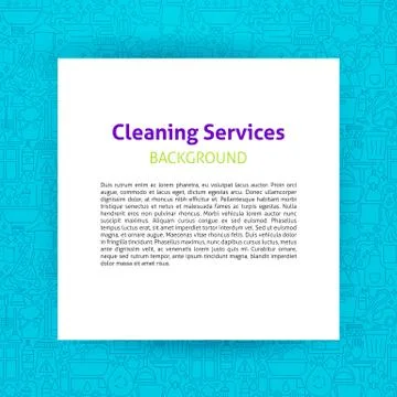 Cleaning Services Paper Template Stock Illustration