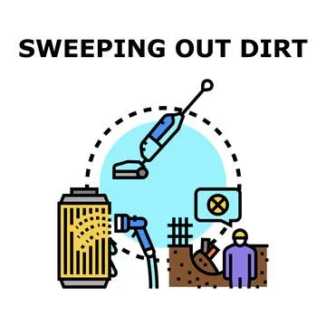 Cleaning services for professional dirt and debris removal Stock Illustration