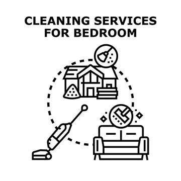Cleaning services providing essential home maintenance Stock Illustration